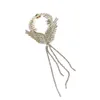 New Women Wings Shape Ribbon Pearl Rhinestone Hairpins Metal Buckle Hair Sticks Bridal Wedding Banquet Hair Accessories Headwear 1693
