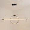 Hanglampen moderne ledlichten voor woonkamer hangende eetgelegenheid huisverlichting armaturen keuken rechthoekige ringen