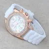 Avanadores de diamante Diamante Diamal Rubber Silicone Women Jelly Quartzwatcheswatcheswatches