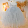 Girl's Dresses Baby Girl Princess Strap Tutu Dress Infant Toddler Summer Sleeveless Tulle Vintage Vestido Party Ball Gown Baby Clothes 1-7Y W0221