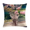 Kudde lyxig blomma vas täcker växt hem dekor cojines dekorativos para soffa vintage modern cusion
