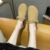 Slyckor Fabriksdesigner Birkinstocks French Casual Korean Shoes Lazy Soft Sules Baotou Half Slippers Women's Flat på våren och hösten