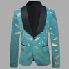 Men's EUR velvet velvet suit, Advanced material quality stage dress, singer's performance dress, host's gilded suit