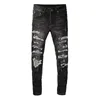 Kausal m￤n jeans nya modem￤n stylist svart bl￥ mager rippade f￶rst￶rda stretch smala fit hip hop byxor 28-40 toppkvalitet