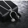 Pendant Necklaces 12Pcs Trendy Men's Titanium Steel Headphones Necklace Hip Hop Personality Jewelry Fashion Accessories