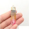 Charms Natural Stone Pendant Pointed Geometry Shape Crystal For Diy Jewelry Necklace Bracelet Earring Accessories Making Dh4Wq