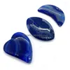 Charms 5pcs Blue Striped Agat wisiety Zestaw kamienia naturalnego Reiki Uzdrowienie dla biżuterii