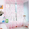 Vorhang, Vorhänge, Rose und Küchenblume, transparenter Tüll, Fenster-Voile-Drape, 1 Bahnenstoff