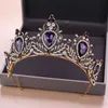 Tiaras Wedding Crown Headpiece Gold Srebrny kolor kryształ kryształ kryształ diadem królowa korona księżniczka