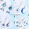 Charms 8pcs/pack star Moon Sky Sky Universo Metal de esmalte para brincar j￳ias diy j￳ias fazendo entrega 202 dh82v