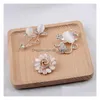 Pins Brooches CR Ювелирные изделия Новая европейская версия Opal Brooch Lily Pin Женская мода Творческая одежда