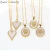 Pendant Necklaces 5PCS Mother Of Pearl Heart Necklace Jesus Mary Holy Minimalist Jewellery Layered Fashion Jewelry