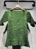 Party Dresses Women Green U Neck Knit Ruffles Short Sleeve Slim Spring Summer Female Mini Robe