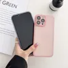 Camera Lens Protector Falls för iPhone 15 14 Pro Max 13 12 11 8 7 Plus iPhone15 Fine Hole Soft TPU Silicone Frosted Matte Smart Mobile Back Cover Skin