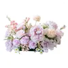 Fleurs décoratives 50CM luxe artificielle Rose pivoine fleur rangée Arrangement fournitures soie décoration florale fête événement mariage arc