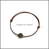 Charm Bracelets Handmade Natural Stone Colorf Lava Beads Rope Wrap Bracelet Women Friends Jewelry Drop Delivery Dhghi