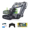 Electric/RC Car Huina 1558 Remote Control Excavator Legering 1/18 Big Scale Cler Tractor RC Radio Gestuurd elektrisch voor kinderen speelgoed DHB64