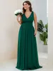 Casual Dresses Plus Size Evening Long Deep VNeck Sleeveless FloorLength 2023 Ever Pretty of Taffeta Elegant Bridesmaid Women Dress 230221