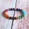 Bedelarmbanden 7 chakra armband gemengde steen genezing bid mala diy natuurlijke kralen yoga sieraden voor vrouwelijke mannen