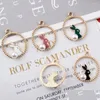 Charms Minibestellung 10 Stück 22 26 mm Kawaii Tier Anhänger Gold Ton aushöhlen rundes Metall DIY Schmuck Finden Drop Lieferung 202 Dhhrd