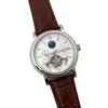비즈니스 럭셔리 남성 시계 기계 자동 자동 달 단계 데이 데이트 디자이너 손목 시계 최고의 브랜드 진짜 가죽 스트랩 시계 아버지의 날 선물
