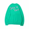 High Street Men Womens Round Neck Hoodies Mens Letter Printing Sweatshirts Couples Casual Tops Asian Size S-XL