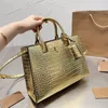 Taschen Totes Handtasche Designertasche Damen Klassisch Nachahmung Marke Nähte Steinmuster Große Kapazität Umhängetasche Vielseitig Pendler Party