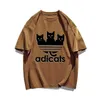 Мужские футболки лето 100 хлопок негабаритные мужчины футболка кошачья печать спортивная бренда женская футболка хип-хоп уличная одежда мужская одежда бесплатная доставка Z0221