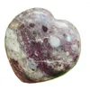 Decorative Figurines Beautiful Natural Red Tourmaline Heart Crystal Stone Healing For Gift Decoration