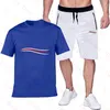 Hommes Set Designer Survêtements Homme Casual Lettre Imprimer Sportswear Mode À Manches Courtes Fitness Costume De Sport T-shirt Et Shorts Ensembles Hommes Survêtement