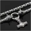 Подвесные ожерелья мужские высококачественные металлические кельтские молот