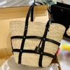 Летние соломенные сумки на плечах дизайнер торговых точек пляж Sumbags Женские рафия
