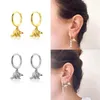 Boucles d'oreilles cerceau or corne Stegosaurus Pendiente Piercing boucle d'oreille goutte oreille Clips pour femmes bijoux 2023 Animal Collection Rock Punk fête