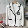 Designer dames pakken blazers tide merk hoogwaardige retro mode suit jas high-end badge slanke dames kleding t1fh