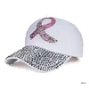 Boinas de fita rosa Ribbon Baseball Chap