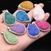 Pendant Necklaces Natural Stone Gem Agate Crystal Bud Drop Craft For Jewelry MakingDIY Necklace Earring Accessories Gift Party Deco25x40mm