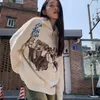 Camisolas femininas Moda de moda de rua Sweater de marca d'água 2023 zíper de outono de malha de malha longa de pescoço alto