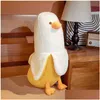 Dolls de pel￺cia 50/70cm Creative Banana Duck Toys Pillow Pillow Soft Down Algodon Cartoon Slee Sof￡ Bed Decoration Girl Gifts Drop Delivery Dhml2