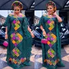 Roupas étnicas Vestidos africanos de tamanho e étnico Robe de renda 2023 Manga dolman solta Buba tradicional 2 peças Dashiki abaya