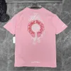 メンズ高級 Tシャツクラシック Ch ブランドトップス Tシャツ男性女性サンスクリット文字半袖ホースシューカップル Tシャツデザイナーポロ Tシャツ63366336