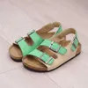 Sandals New Boys Girls Open Toe Sandals Kids Double Buckle Cork Shoes Child Flip flops Anti-Skid Sandalias Fashion Beach Shoes CSH1386 R230220