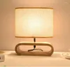 Table Lamps Modern Nordic Solid Wood Lamp Creative Bedroom Bedside Light Living Room Study El Children's Cloth Desk