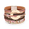 Pulseira ornapeadia vendendo pulseira de boêmia para mulheres pulseiras de estilo minimalista borda pérola de fivela magnética por atacado