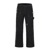 Men's Jeans Fashionable Patchwork Cargo Flared Jeans Khaki Black Splash Ink Wide Leg Denim Pant Hip Hop Graffiti Cargo Trousers Men 230220