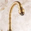Bathroom Sink Faucets Full Copper Carved Rotary Faucet Retro European Vegetable Basin Wholesale Cold And Double-open Kitchen Mixed