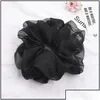 Accessori per capelli Scrunchies in organza coreani Corda Elastici da donna Bracciale elastico moda Fo Dh3Li