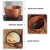 Bowls Fruit Holder Safe Sauce Wood Salad Bowl Natural Mixing Household Wooden For Kitchen Home El