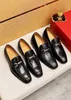 2023 Classic Business Men's ￤kta l￤derkl￤nningsskor Brand Fashion Elegant Formal Wedding Flats M￤n glider p￥ kontoret snidade Oxford-skor Storlek 38-45
