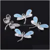 Charms 5pcs 25x19mm Dragonfly Metal Metal Loose Pingents Minde