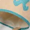 イースターバスケットジュートコットンフェスティブイースターウサギバスケットクリエイティブバニートートバッグエッグキャンディーバケットウサギの尾装飾3色